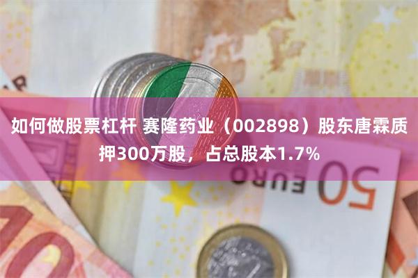 如何做股票杠杆 赛隆药业（002898）股东唐霖质押300万股，占总股本1.7%