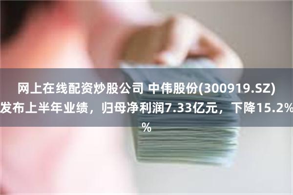 网上在线配资炒股公司 中伟股份(300919.SZ)发布上半年业绩，归母净利润7.33亿元，下降15.2%